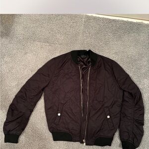 topshop Black Bomber Jacket
